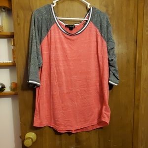 Pink grey blouse